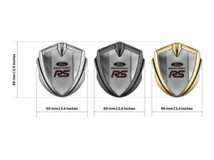 Ford Silicone Emblem Badge Racing Look Glossy Top